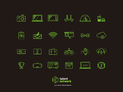 TALENT NETWORK icon set