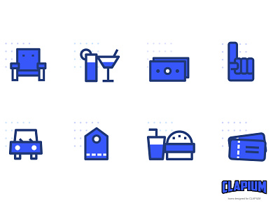 CLAPIUM icon set design icons illustration isometric ui vector