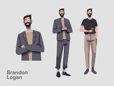 BRANDON LOGAN Character design characterdesign design drawing illustration ui