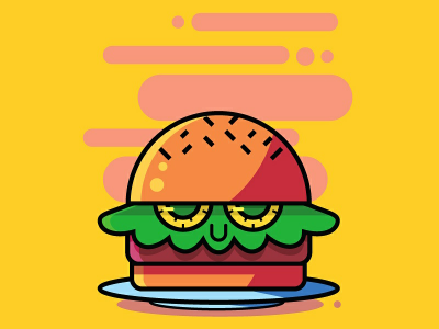 hamburguer fastfood food hamburger illustration vector