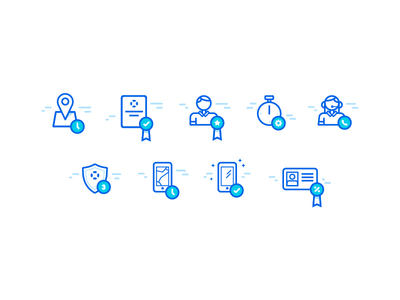 Icon Set Rescata cell phone repair icon set icons linear service vector