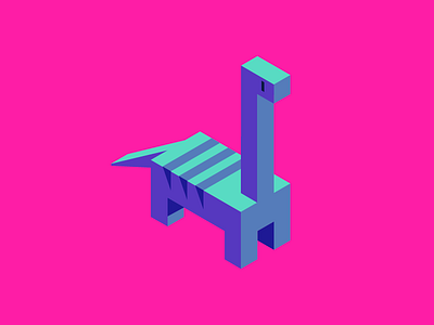 Isometric Brontosaurus