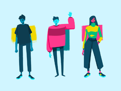 Character explorations character design characters colorful explorations fashion illustration personas