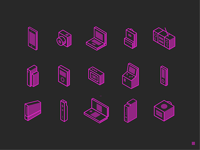 Isometric random icons