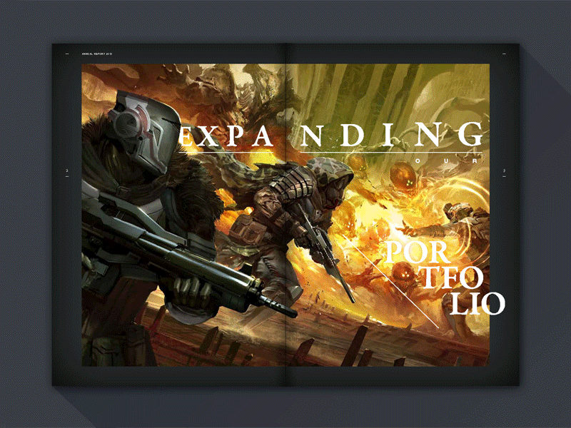 Experimental Layout annual report print book layout typography gaming graphic design design