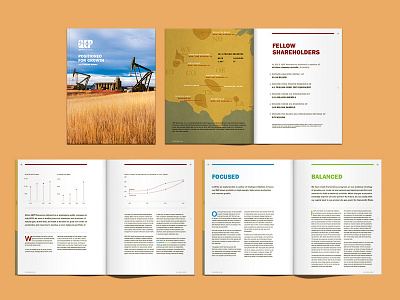 Sometimes annual report book brochure cougar din gas graphs grid layout map oil typography