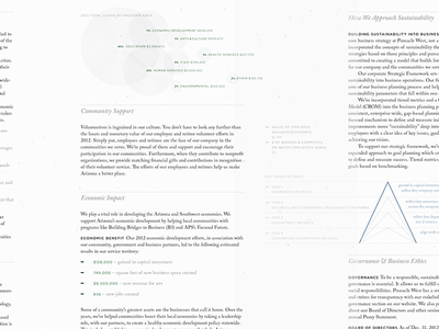 Sustainability and Economic Benefit layout text typography