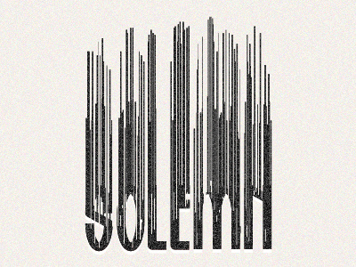 Solemn tension typography