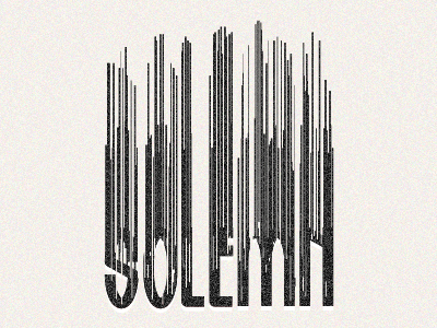 Solemn tension typography