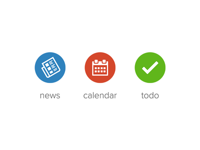news, calendar & todo icon
