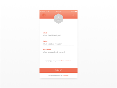 Daily UI 001 // Sign Up app dailyui sign up ux