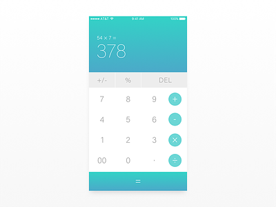 Daily UI 004 // Calculator app calculator dailyui gradient