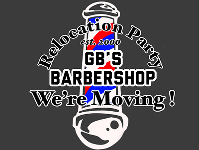 Barbershop Relocation Logo branding design graphic design illustration logo vector