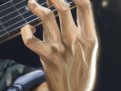 Guitar Hand Illustration design details digital art graphic design illustration