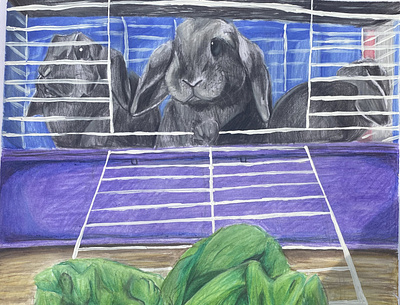 stagnant acrylic bunny bunnyart colorpencil conceptualart mixed media