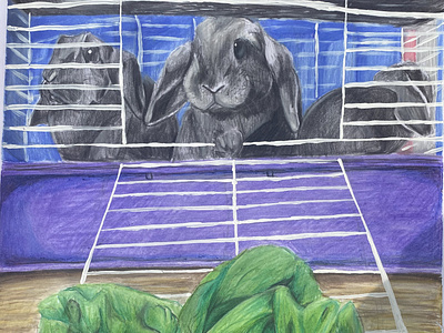 stagnant acrylic bunny bunnyart colorpencil conceptualart mixed media