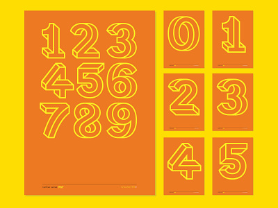 Number series alphabet design graphic design typography