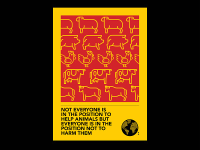 Not everyone is in the position to help animals but everyone is design graphic design illustration typography