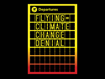 Flying is climate change denial alphabet graphic design illustration typography