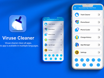 Virus Cleaner App UI UX design