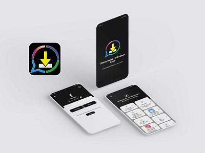 Status Saver - All Status Save /UI UX design animation app app design art branding design graphic design icon illustration illustrator logo ui uiux ux vector