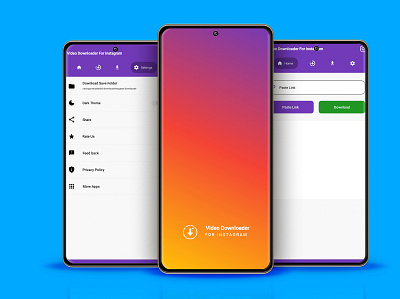 Video Downloader For Instagram app app design branding design graphic design illustration logo ui uiux vector