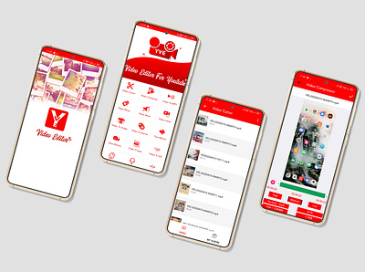 Video Editor For Youtube - YVE app app design branding design graphic design illustration logo mobile app deesign ui ui design uiux uiuxdesign ux design vector