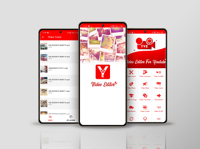 Video Editor For Youtube - YVE app app design branding creative design design graphic design illustration logo mobile app mobile app design ui uiux vector