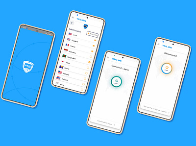 ViralVPN: Fast & Unlimited VPN app app design branding creative design design graphic design illustration logo mobile app design ui ui ux design adobe xd ui ux design app for android uiux vector