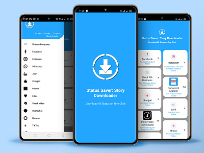 Status Saver: Story Downloader andriod app app app design branding design design ideas graphic design illustration logo mobile app mobile app design ui ui ux design adobe ui ux design fo android app ux vector