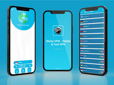 Sticky VPN - Stable Secure VPN 3d animation 3d log app app design branding creative design design graphic design illustration layout layout design logo logo vector mobile app mobile app design ui ux vector