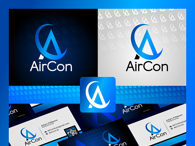AirCon Full Branding branding design full branding graphic design illustration illustrator logo logo design social media kit stationary kit typography ux vector