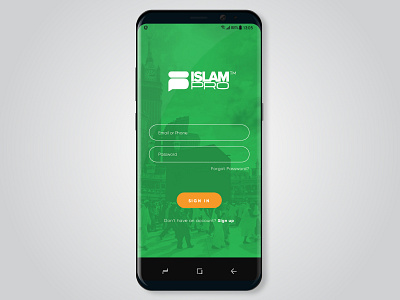 IslamPro Ui/Ux allah app app logo application green islam islamic islamic art islamic logo islampro logo muhammad orange ui ui ux ux watermark