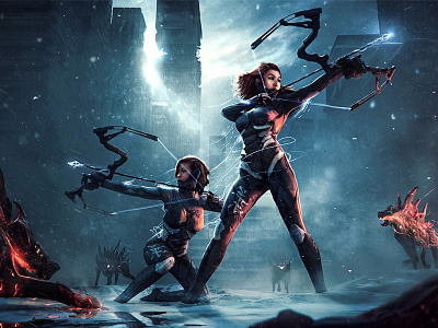 Soul-linked sisters antoine collignon concept art illustration omegear