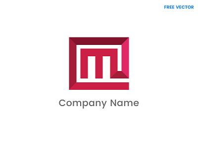 Free M Letter logo template vector