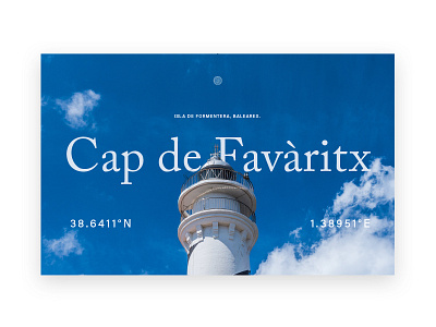 Cap De Favaritx lighthouses minimal typography