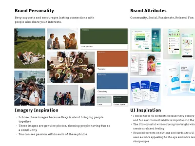 Bevy Moodboard app branding design moodboard ui ux