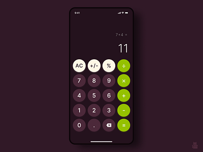 Daily UI 004 - Calculator (Eggplant Themed) calculator daily ui dailyui dailyui challenge dailyui004 design eggplant eggplant calculator product design ui ui design uiux ux ux design