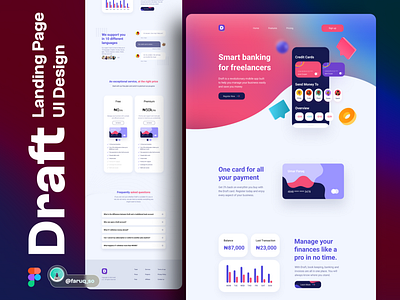 Draft app landing page UI