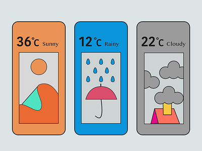 Day14 - Weather App Concept 100daychallenge app app design illustration weather weather app