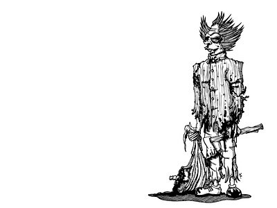 Professor Gore character art digital drawing horror illustration ink professor vector