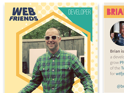 Web Friends: Brian Leroux card mask podcast teal web friends