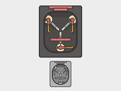 Time Travel back to the future flux capacitor icon illustration time travel