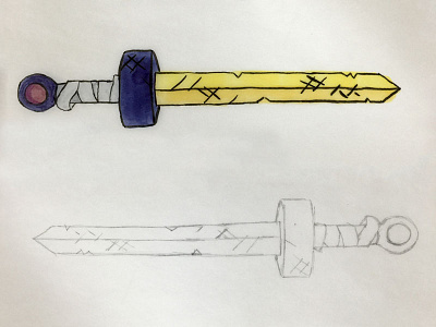 The Golden Sword of Battle Sketch