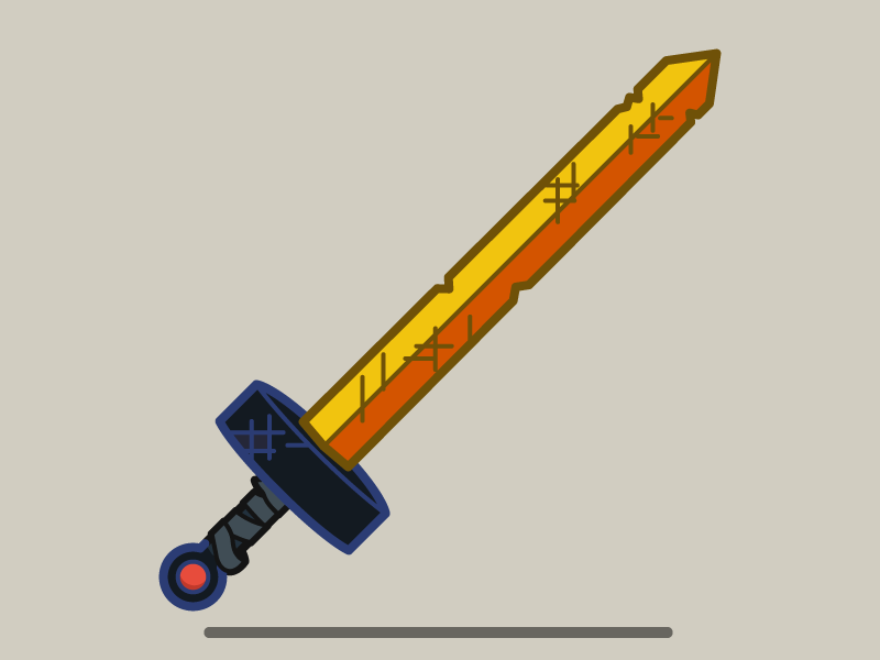 The Golden Sword of Battle scarlet sword vector