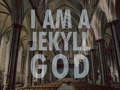 Jekyll God Dribbble article church god header jekyll medium typogarphy