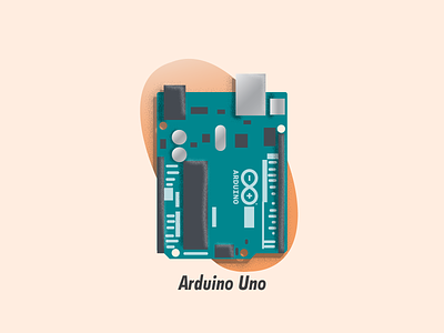 Arduino Uno circuit board illustration illustrator source file