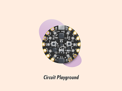 Circuit Playground circuit board illustration illustrator