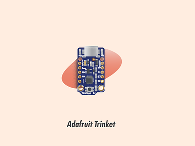 Adafruit Trinket circuit board illustration illustrator