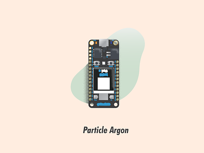 Particle Argon circuit board illustration illustrator